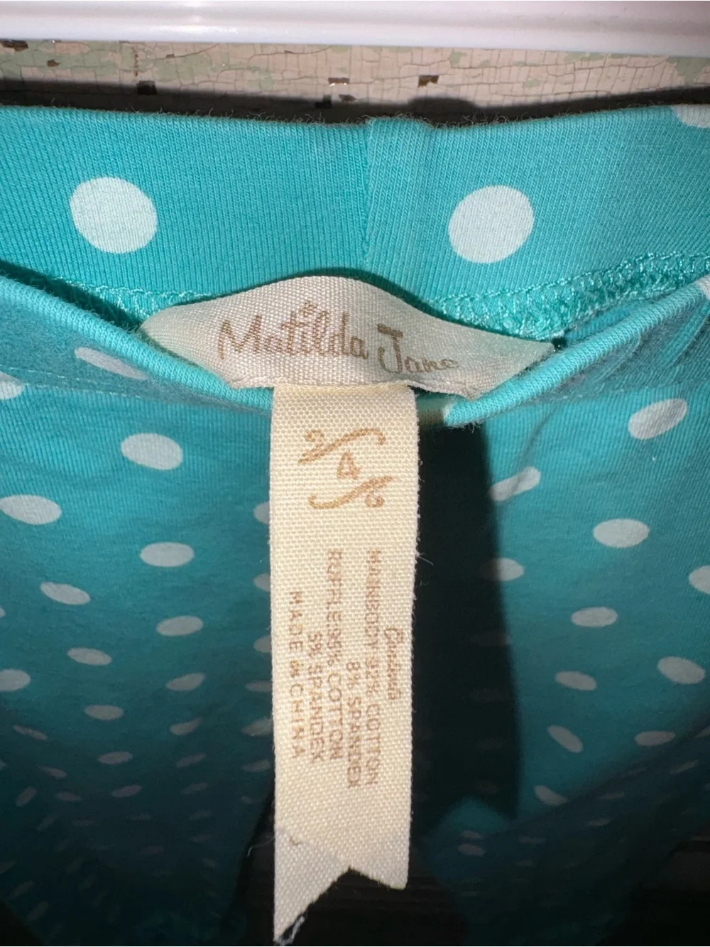 Matilda Jane White Top with Teal, Pink & Yellow 2 pc outfit Set